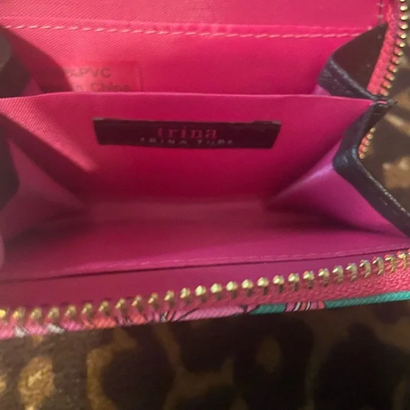 Trina Turk Teal and Pink Floral Wallet New” - Picture 3 of 7